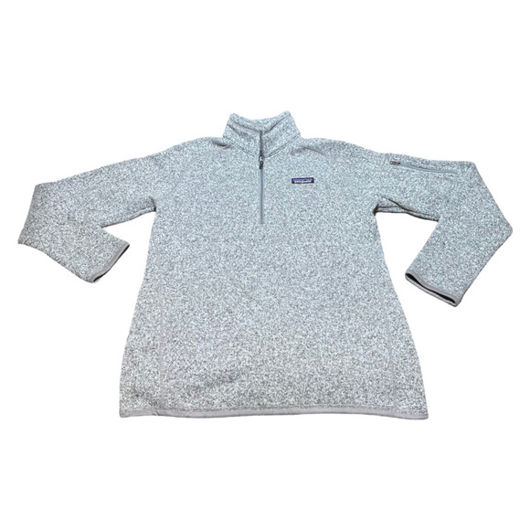 Patagonia Jackets & Blazers - Patagonia Womens Better Sweater Quarter Zip L Fleece Pullover Jacket Birch White
